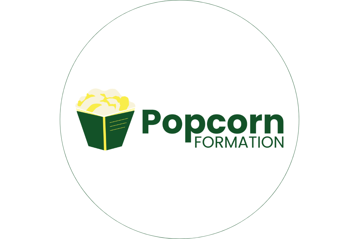logo popocorn formation rond contour vert